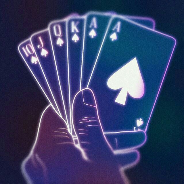 Playing cards in hand