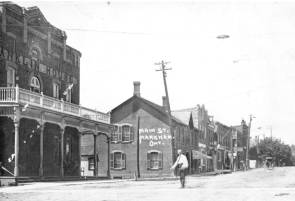 Franklin Hotel and Markham Main Street, c.1900