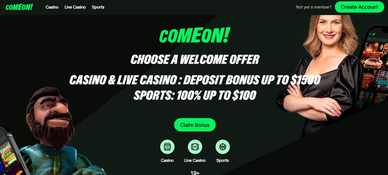 ComeOn casino Choose a welcome offer